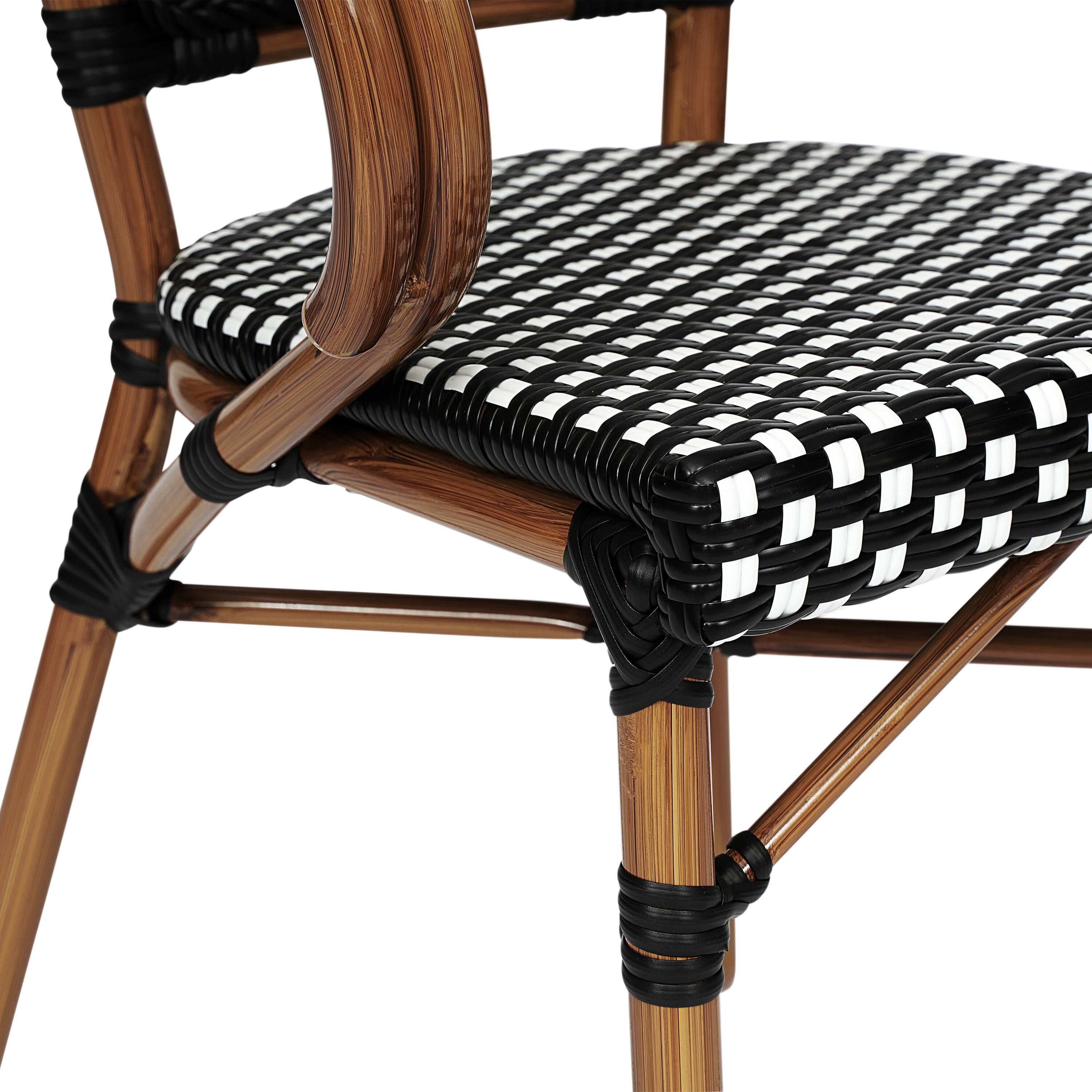 Emma + Oliver Soie Indoor/Outdoor Stacking Thonet Bistro Style
