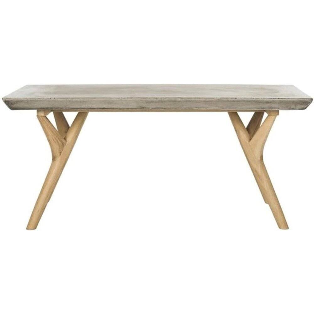 Front. Safavieh - Pacey Indoor/Outdoor Modern Concrete 16.54-Inch H Coffee Table - Gray.