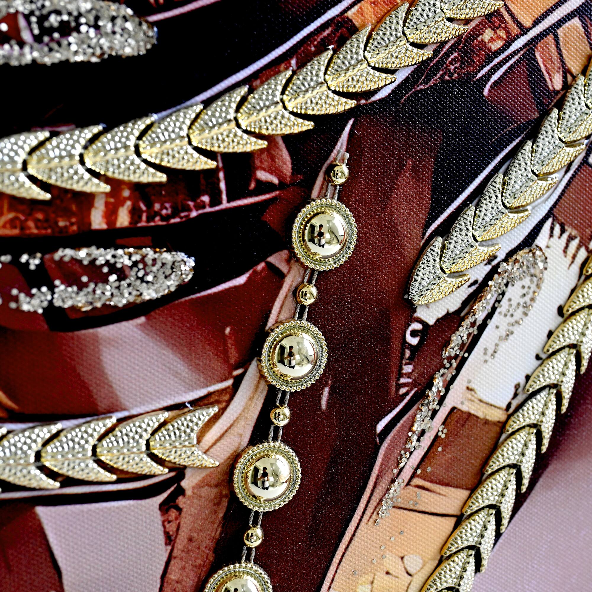 Alt View 1. APRILSOUL - Echo Mirror Bamboo Round Art Wall Mirror Light Yellow Black Hemp Ropes Bathroom Bedroom Living Room Entryway - Green.