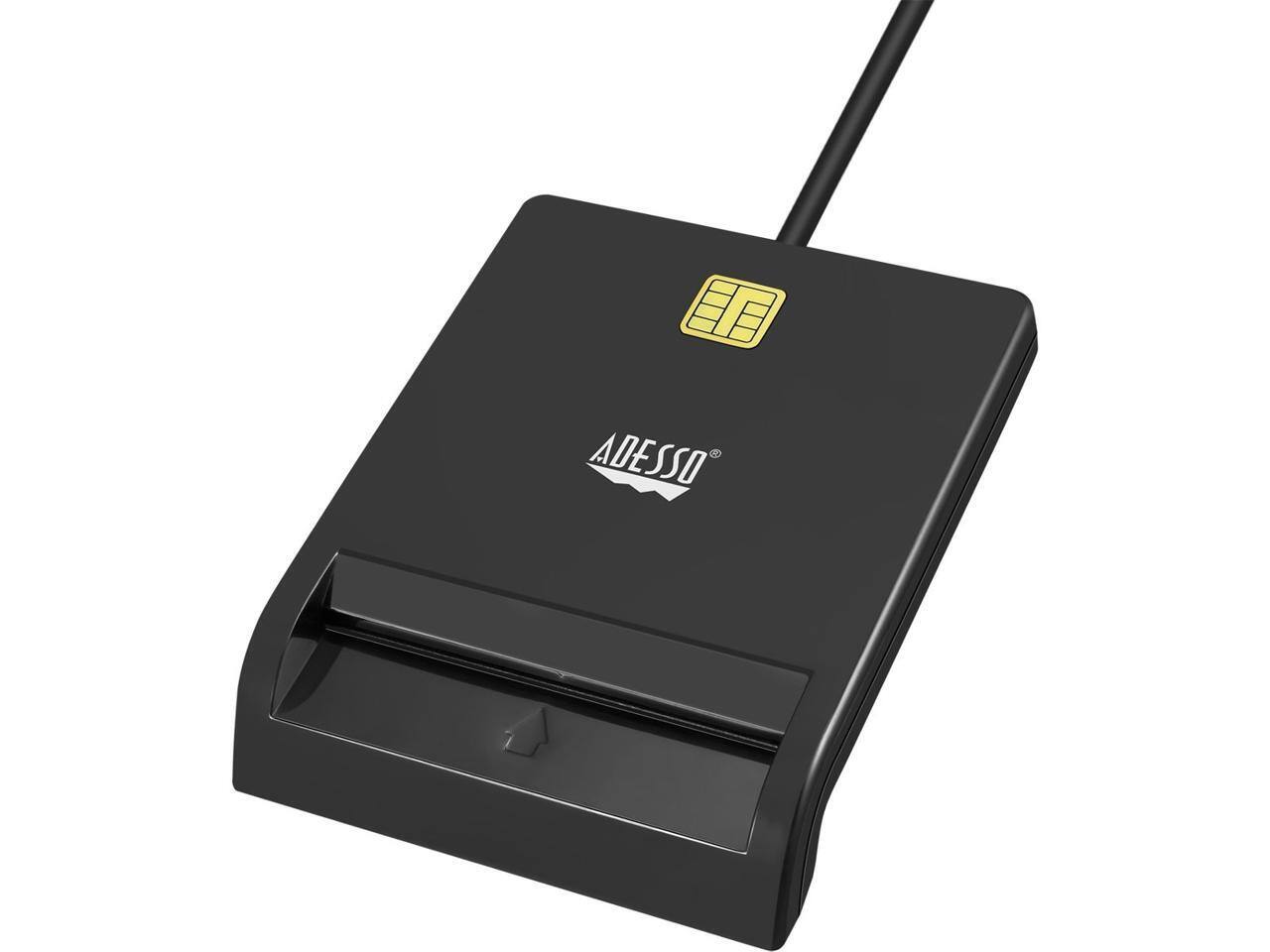 Alt View 3. Adesso - ADESSO SCR-100 ADESSO TAA CAC USB SMART CARD READER, WORKS FOR WINDOWS AND MAC - false.