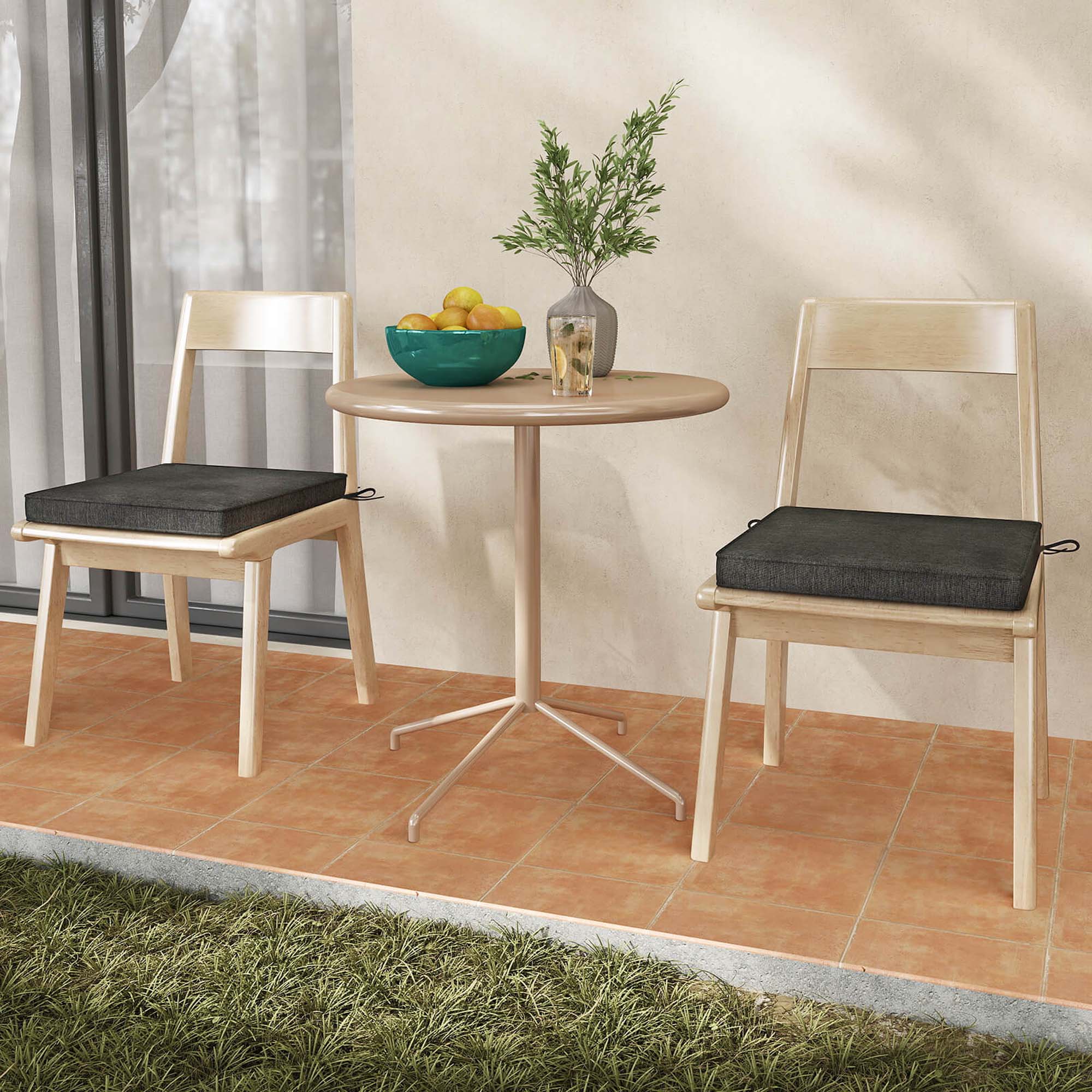 Alt View 4. Costway - Costway Outdoor Chair Cushion Set of 6 Waterproof Fade-Resistant Olefin Seat Cushions - Gray.