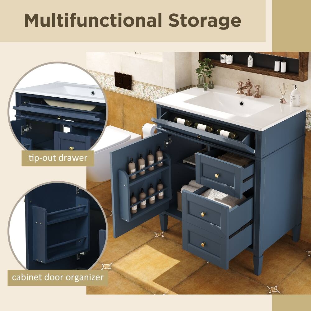 Multifunctional Storage

tip-out drawer

cabinet door organizer