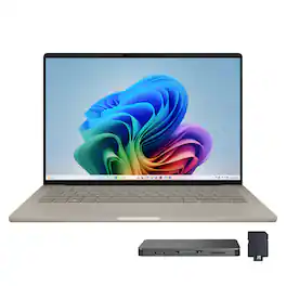 ASUS - Zenbook 14" FHD+ Laptop,Snapdragon X Plus,16GB RAM,2TB SSD+1TB Dock Set,Backlit Keyboard,Win 11 - Zabriskie Beige