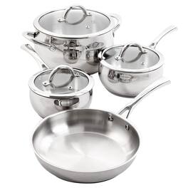 Oster - Derrick 7 Piece Stainless Steel Cookware Set - Silver