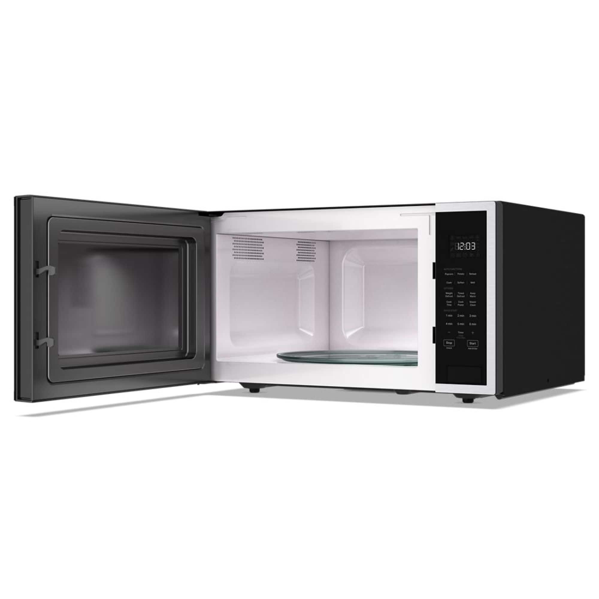 Left. KitchenAid - 1.6 Cu. Ft. Countertop Microwave with Sensor Cooking - Stainless steel.