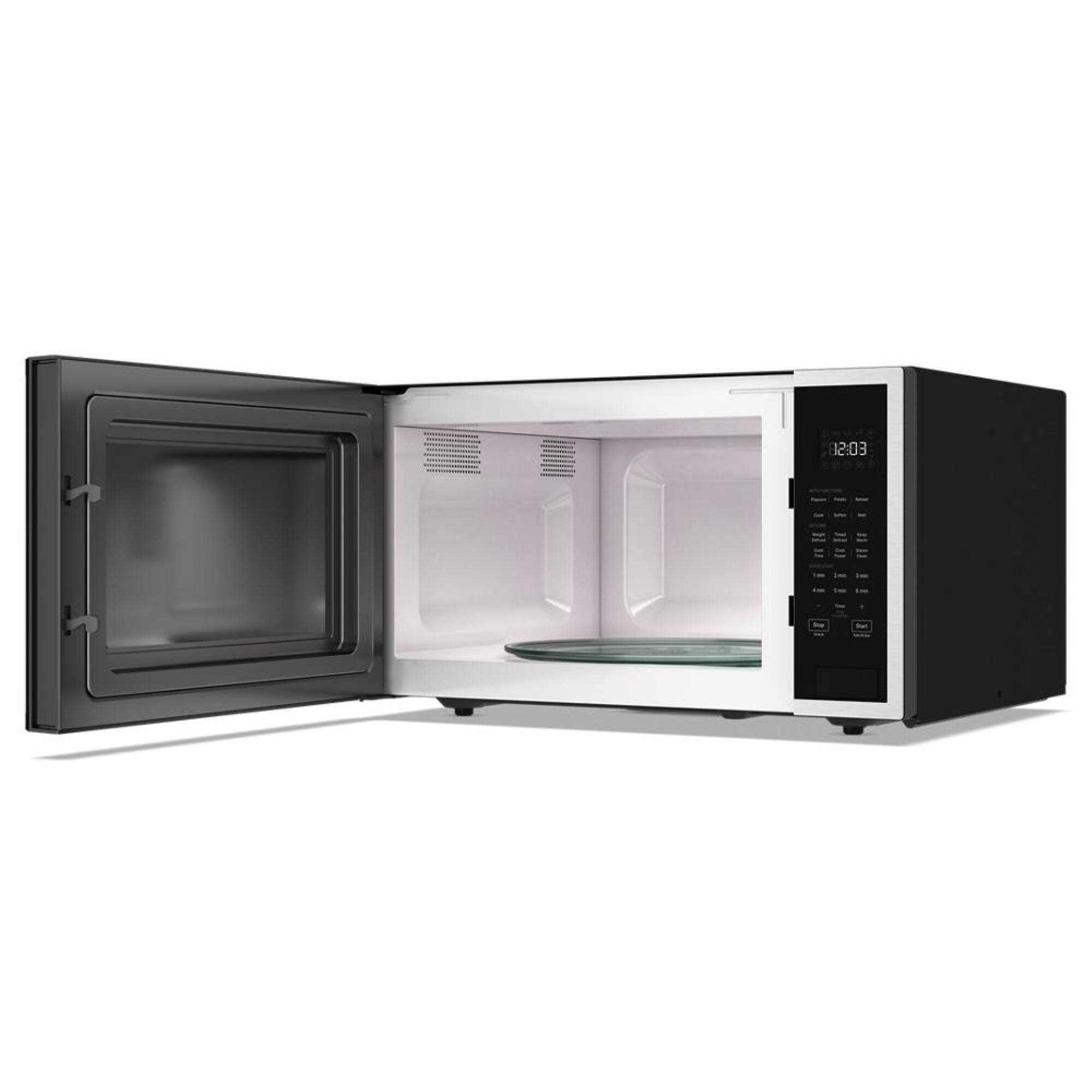 Left. KitchenAid - 1.6 Cu. Ft. Countertop Microwave with Sensor Cooking - Stainless steel.