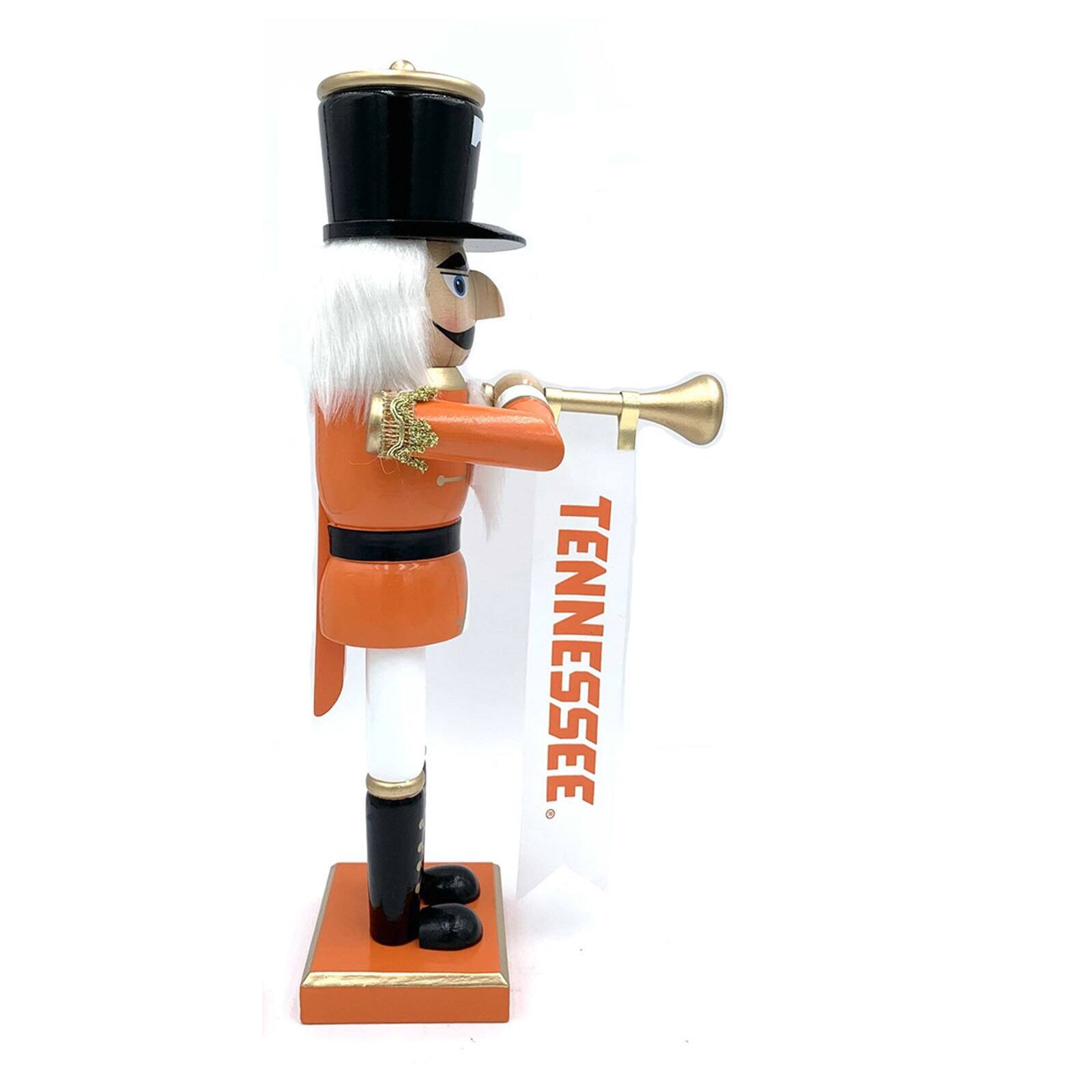 Alt View 1. Santa's Workshop - Tennessee Volunteers 14" Bugler Nutcracker - Orange.