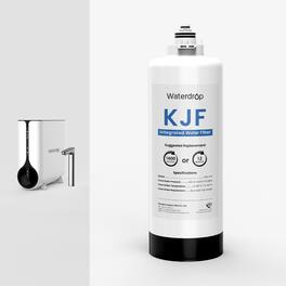 Waterdrop - WD-KJF Filter, Replacement for WD-KJ600 Reverse Osmosis Instant Hot Water Dispenser System, 12-month Lifetime - White