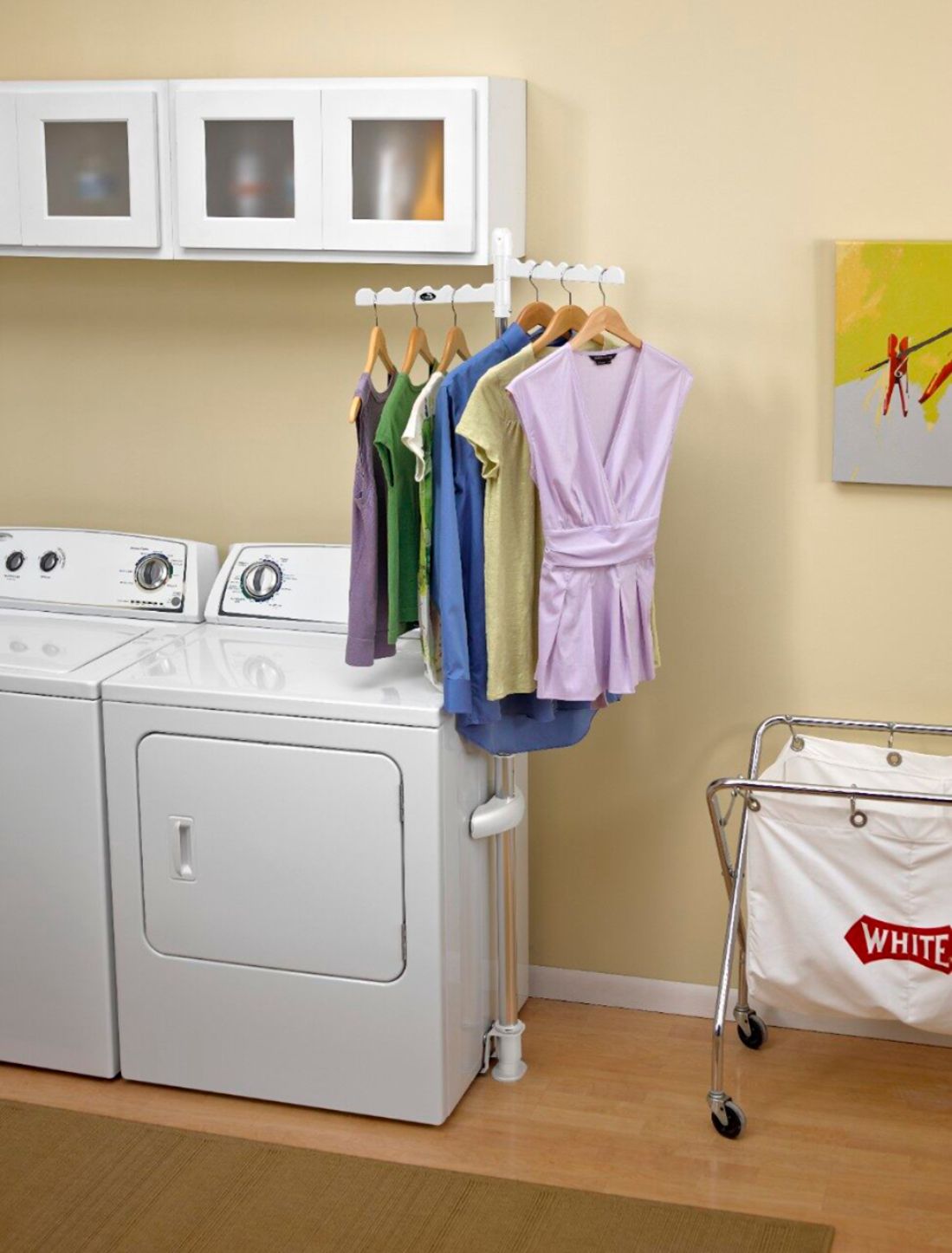 Whirlpool - Laundry 123 Clothing Rack - White