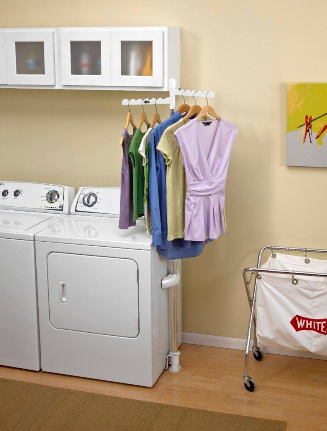 Alt View 12. Whirlpool - Laundry 123 Clothing Rack - White.