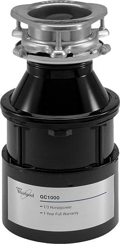 Front Standard. Whirlpool - 1/3 HP Disposer.