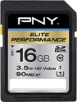 Front Zoom. PNY - Elite Performance 16GB SDHC UHS-I Memory Card.