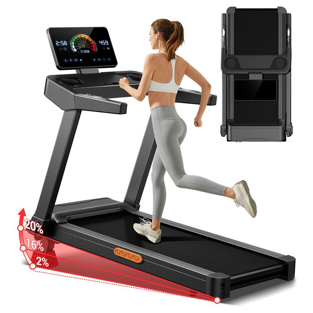 UMAY - L20 Treadmill w/ 20% Manual Incline, 3-Level Incline Adjustment, 3.5HP, 400 lbs Max Load, Touchscreen, Fold for Family - Black price history on PriceWatchPro