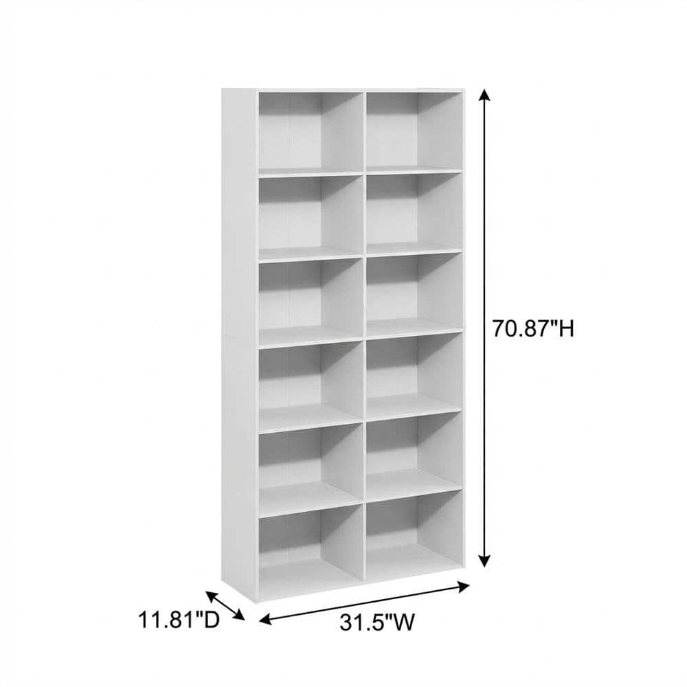FurniFact - Wooden Bookcase with Engineered Wood Finish for Home and Office Use - Plain White price history on PriceWatchPro