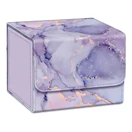 Kitcheniva - Magnetic Game Card Case Desk Organizer For MTG/TCG/CCG - Lilac Marble