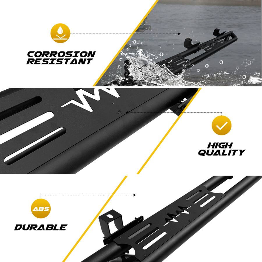 AMERICAN MODIFIED Side Step Bars Lightning Style for 18 to 23 Jeep ...