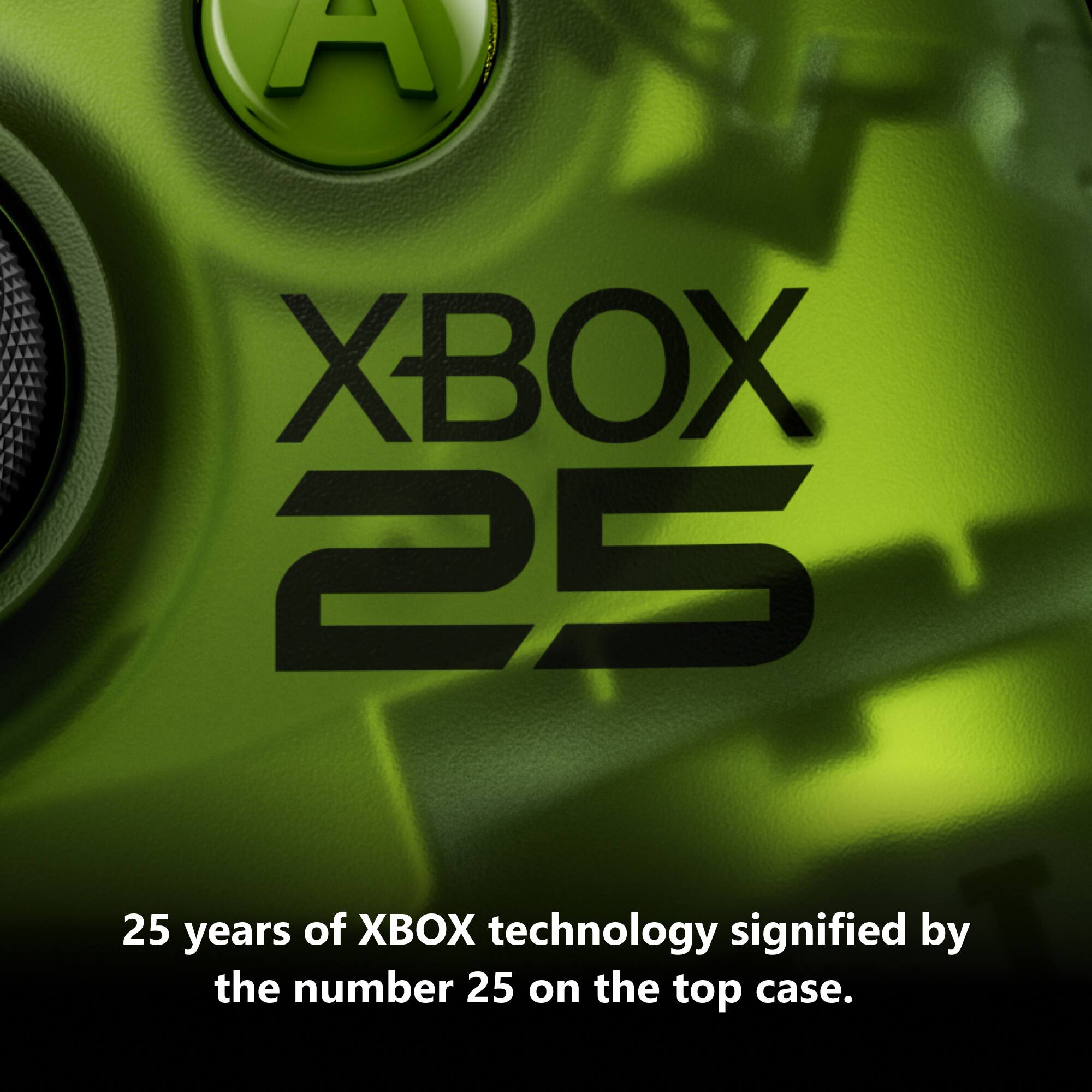 A
XBOX 25
25 years of XBOX technology signified by the number 25 on the top case.
