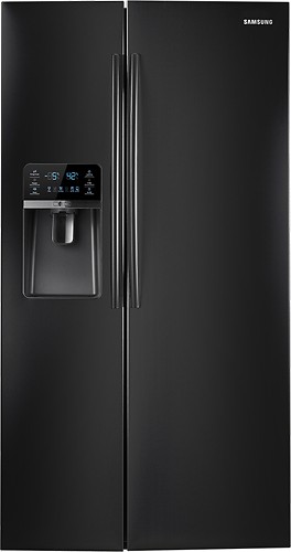  Samsung - 29.6 Cu. Ft. Side-by-Side Refrigerator with Thru-the-Door Ice and Water - Black