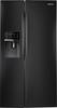Samsung - 29.6 Cu. Ft. Side-by-Side Refrigerator with Thru-the-Door Ice and Water - Black-Front_Standard