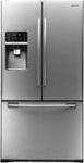 Front Standard. Samsung - Clearance 28.5 Cu. Ft. French Door Refrigerator with Thru-The-Door Ice and Water - Stainless-Steel.