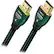 Front. AudioQuest - Forest 10' 4K Ultra HD In-Wall HDMI Cable - Black/Green Stripe.