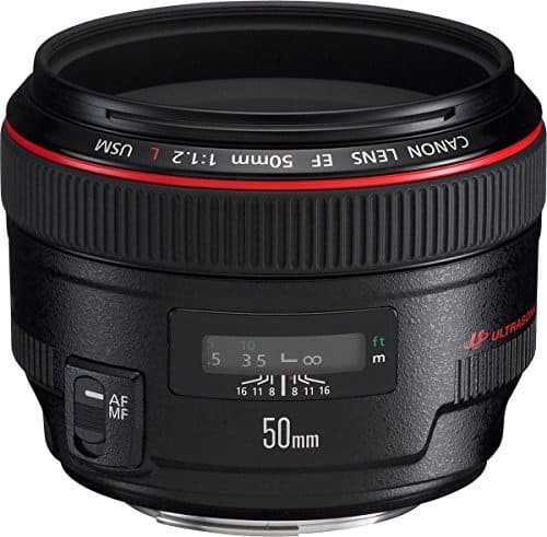 Canon - EF 50mm f/1.2L USM Ultra-Fast Standard AutoFocus Lens (International Model) - Black