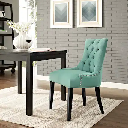 Front. Modway - Regent Tufted Fabric Dining Chair by Modway - Laguna.