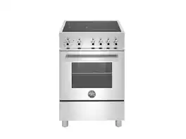 24" Bertazzoni Professional Series Freestanding Electric Induction Range - 2.5 Cu Ft. manual clean oven - 4 heat zones - Stainless Steel
