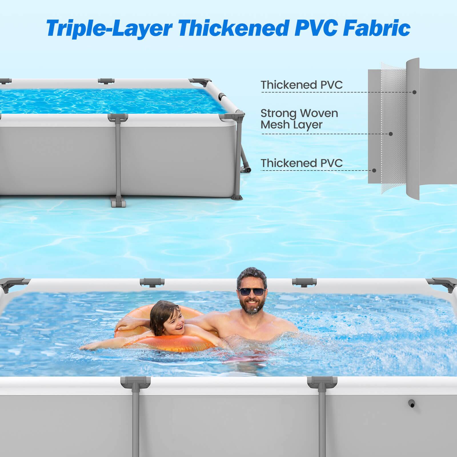 Triple-Layer Thickened PVC Fabric

- Thickened PVC
- Strong Woven Mesh Layer
- Thickened PVC