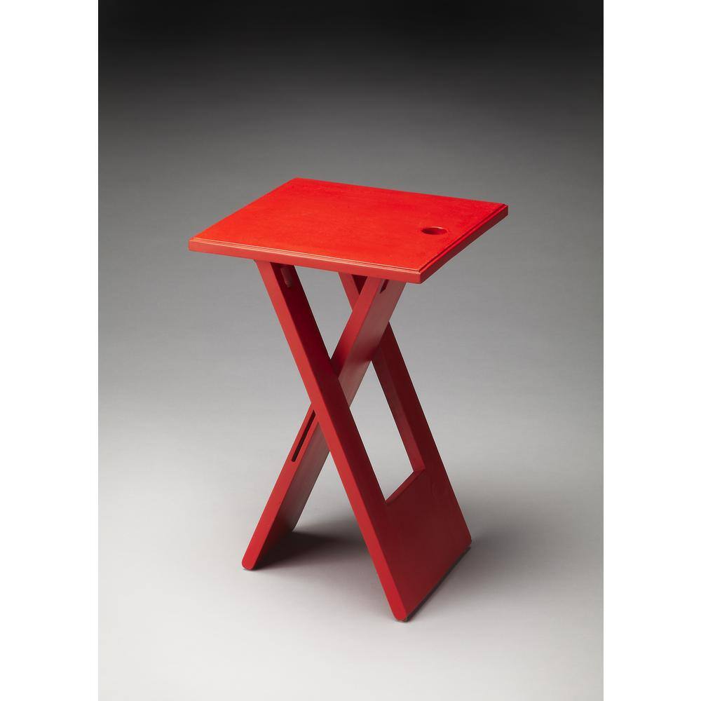 Left. Butler Specialty - Hammond Folding Side Table - Red.
