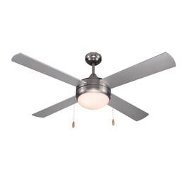 Commercial Cool - 52 inch - 4 Blade Ceiling Fan, Sliver - Silver