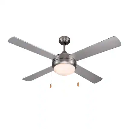 Front. Commercial Cool - COMMERCIAL COOL 52 inch - 4 Blade Ceiling Fan, Sliver - Silver.
