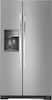 Whirlpool - 21.4 Cu. Ft. Counter-Depth Side-by-Side Refrigerator with Thru-the-Door Ice and Water - Monochromatic Stainless-Steel-Front_Standard