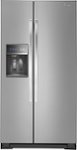 Front Zoom. Whirlpool - 21.4 Cu. Ft. Counter-Depth Side-by-Side Refrigerator with Thru-the-Door Ice and Water - Monochromatic Stainless-Steel.