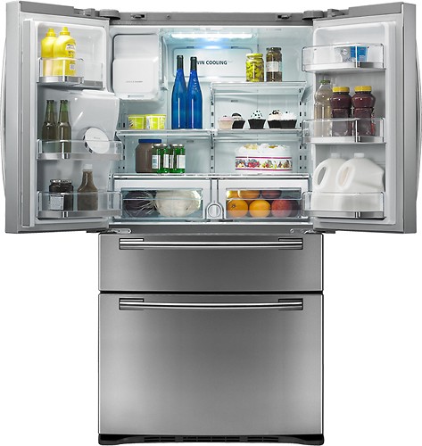 Best Buy: Samsung 28.0 Cu. Ft. French Door Refrigerator with LCD Touch ...