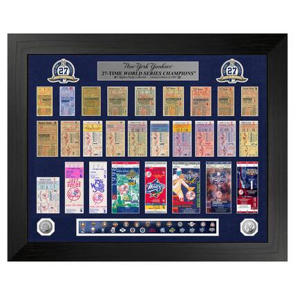 **New York Yankees**
27-Time World Series Champions
Replica Ticket Collection
Limited Edition of 1000
---
**27-Time World Series Champions**
Replica Ticket Collection
---
**Enter Gate 4**
**Lower Stand**
**Section 25**
**Row 1**
**Seat 1**
**1988**
---
**Enter Gate 6**
**Lower Stand**
**Section 22**
**Row 1**
**Seat 1**
**1988**
---
**Enter Gate 9**
**Lower Stand**
**Section 17**
**Row 1**
**Seat 1**
**1988**
---
**Enter Gate 10**
**Lower Stand**
**Section 17**
**Row 1**
**Seat 1**
**1988**
---
**Enter Gate 11**
**Lower Stand**
**Section 17**
**Row 1**
**Seat 1**
**1988**
---
**Enter Gate 12**
**Lower Stand**
**Section