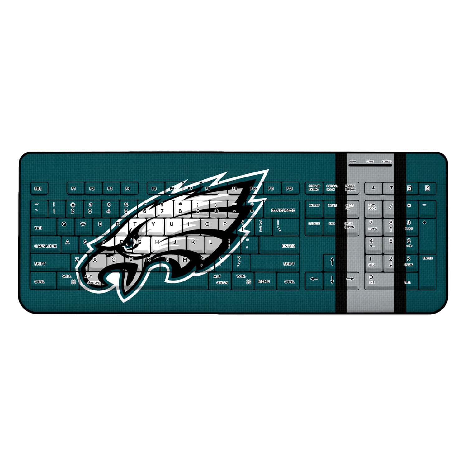 Keyscaper - Philadelphia Eagles Stripe Wireless Keyboard - Multicolor