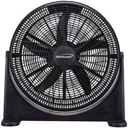 Brentwood - Kool Zone F-20bkr F-20bkr 20-in. 3-speed High-velocity Air-circulator Floor Fan - Black