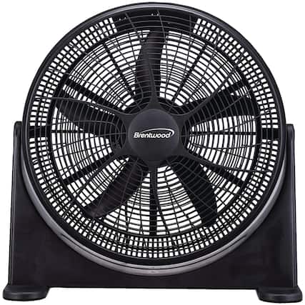 Front. Brentwood - F-20BKR 20" 3-Speed High-Velocity Air-Circulator Floor Fan - Black.