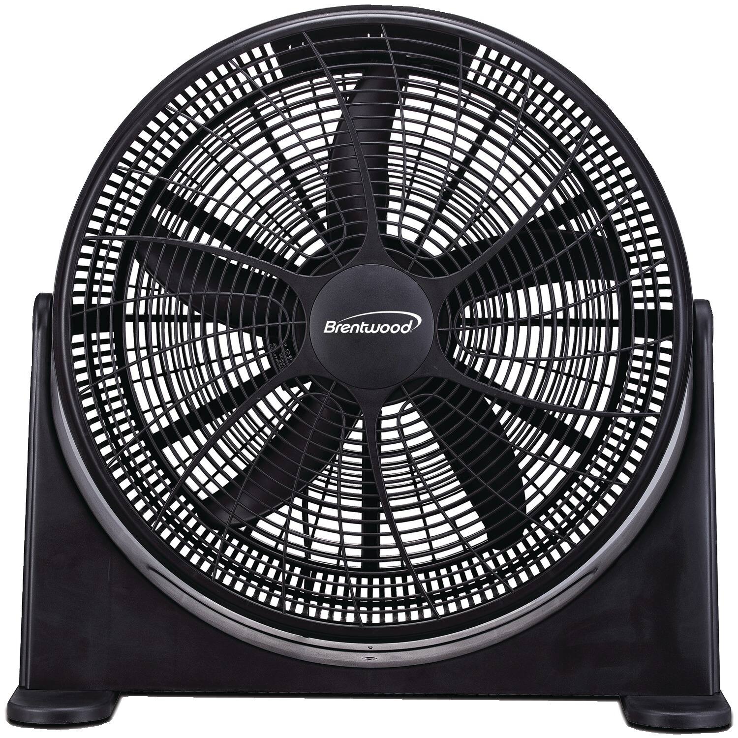 Front. Brentwood - Brentwood Kool Zone F-20bkr F-20bkr 20-in. 3-speed High-velocity Air-circulator Floor Fan, Black - black.