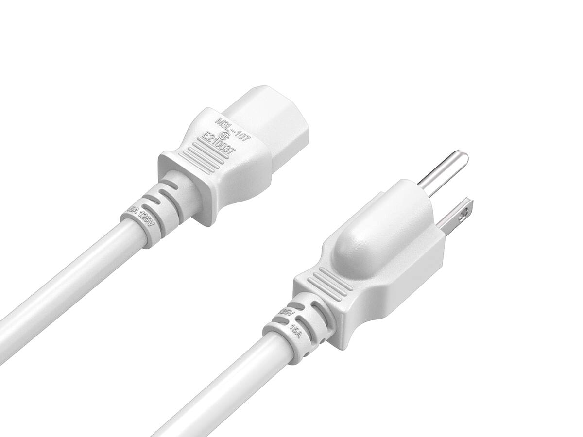 Cable Leader 14 AWG Heavy Duty Computer Power Cord, NEMA 5 15P to IEC ...