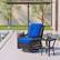Alt View 11. Bestier - Patio Furniture Set 3-Piece LED Swivel Wicker Bistro Set with 2 Cushioned Rattan Glider Rocking Chairs and Side Table - Blue.