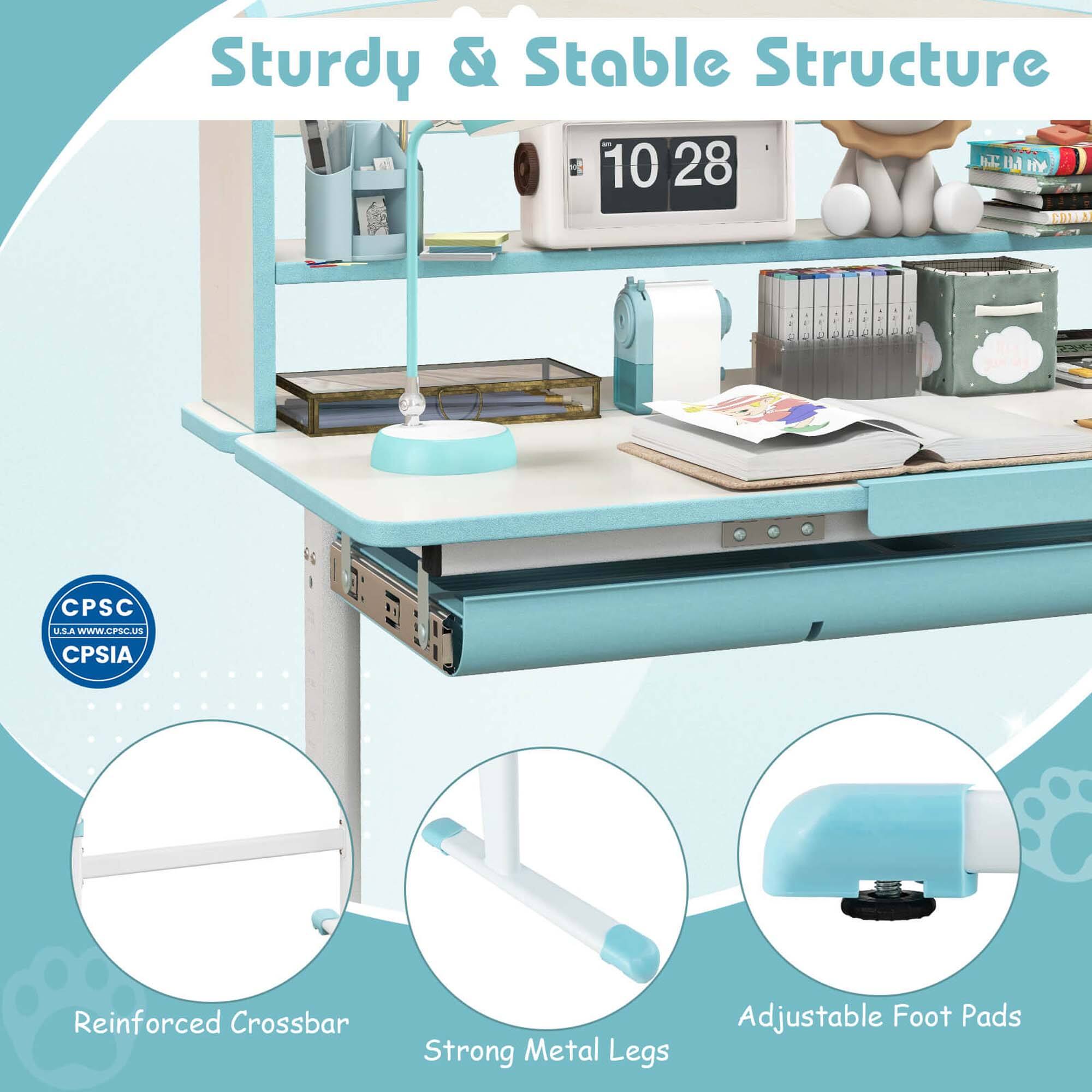 Sturdy & Stable Structure

- Reinforced Crossbar
- Strong Metal Legs
- Adjustable Foot Pads

10 28

CPSC
U.S.A. www.cpsc.gov
CPSIA