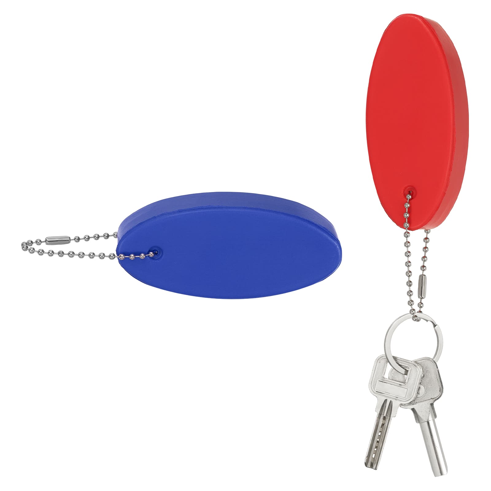 Unique Bargains - Floating Keychain, Bright Color Key Float Keyring Holder Waterproof, 2pcs - Fits Boating/Fishing/Swimming/Water Sports - Red, Blue price history on PriceWatchPro