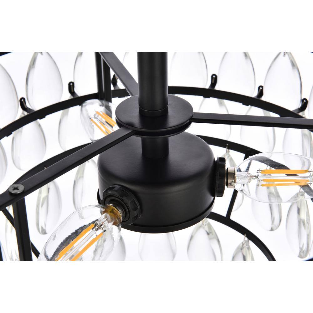 Alt View 1. Elegant Lighting - Mila 14 inch flush mount in black - Black.