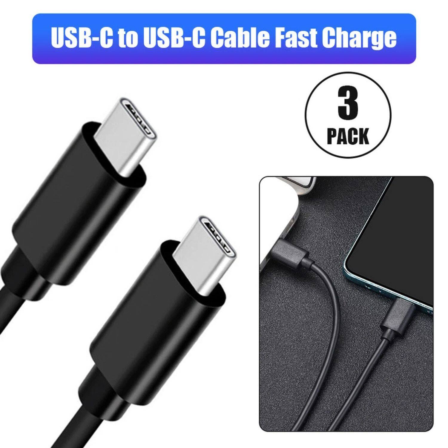 USB-C to USB-C Cable Fast Charge  
3 PACK