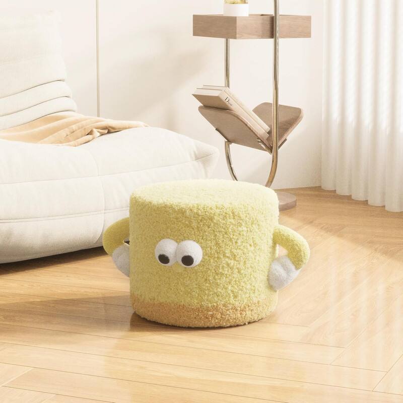 Front. wowmax - Cozy Yellow Kids Bean Bag Chair - Hugging Hands Toddler Foam Seat, Comfortable Valentine's Day Gift for Children - Yellow.