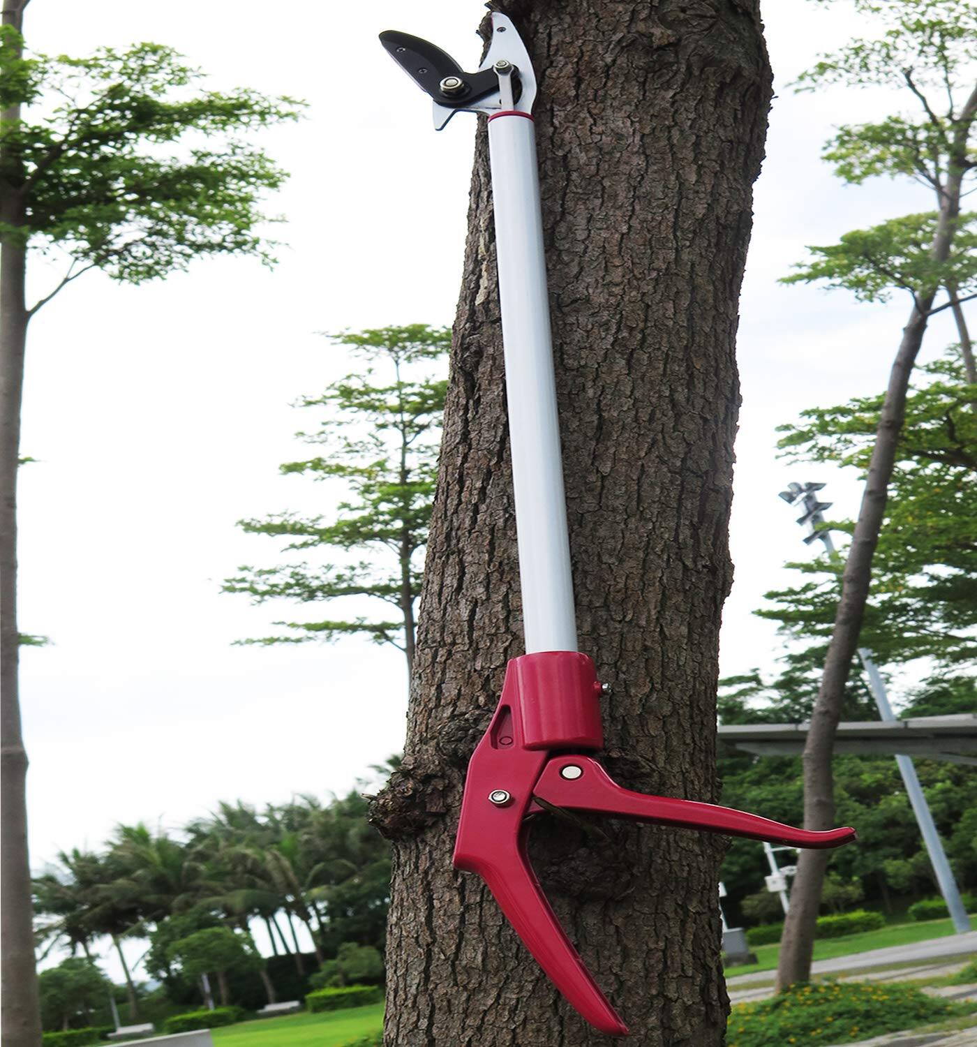 Alt View 4. JETRANSPORT - 2 Feet Cut And Hold Tree Pruner  Rotation Pole Trimming Short Reach Fruit Picker Branches Bypass Lopper Premiu - 4 Feet Cut and Hold Pruner.