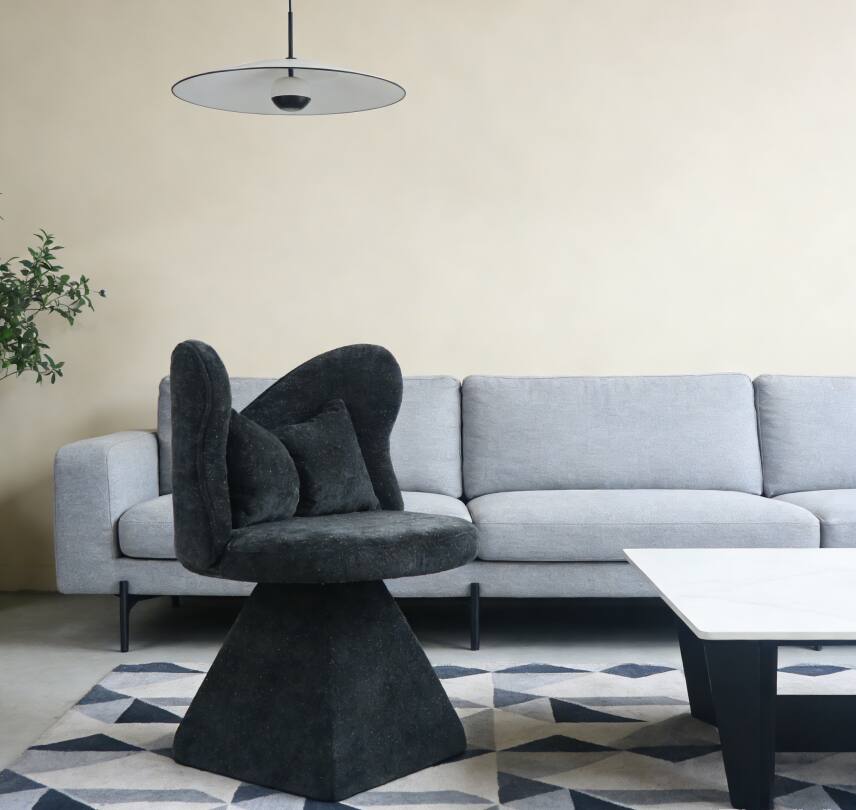 Left. Forest'nSky - Black Swivel Vanity Chair with Butterfly Back, Makeup Stool for Bedroom, Living & Dining Room - Black.