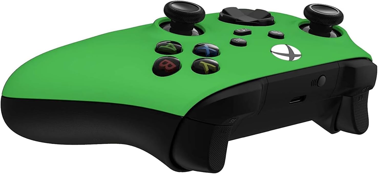 Back. Custom Controllerzz - Custom Wireless Controller for Xbox Series X|S, Xbox One, & PC - Green.